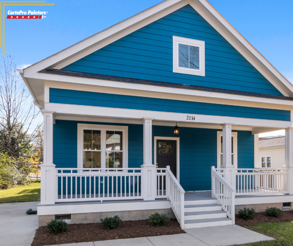 blue home painted by certapro painters